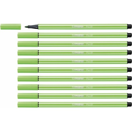 Felt-tip pens Stabilo Pen 68 Green (10 Pieces)