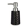 Soap Dispenser With relief Ceramic Silver Black Metal 6 Units (150 ml)