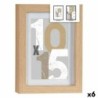 Photo frame 16 x 21 x 2,5 cm Natural Glass MDF Wood (6 Units)