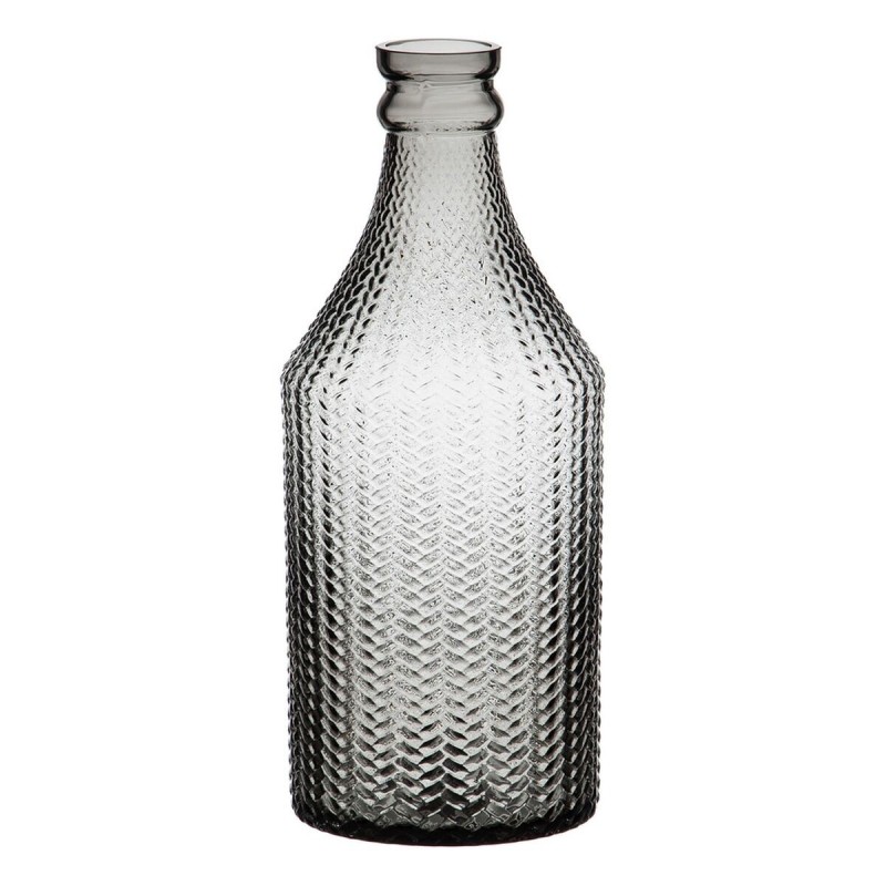 Vase 11,7 x 11,7 x 30 cm Grey Glass