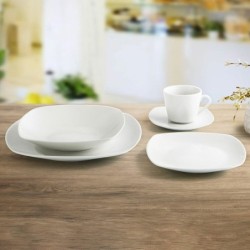 Dessert dish Quid Novo Vinci White Ceramic 19 cm (6 Units) (Pack 6x)