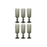 Set of cups Home ESPRIT Grey Crystal 150 ml (6 Units)