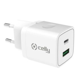 Wall Charger 2-in-1 Celly White 20 W