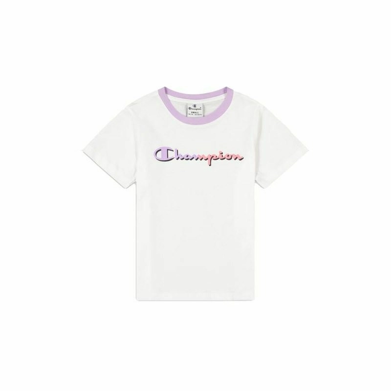 Child's Short Sleeve T-Shirt Champion Crewneck White