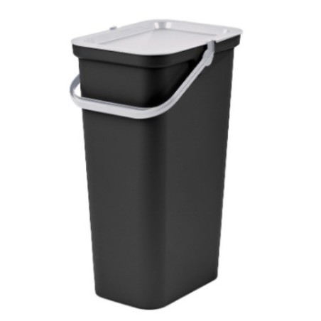 Recycling Waste Bin Tontarelli Moda Black White 38 L