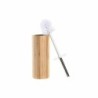 Toilet Brush DKD Home Decor Silver Natural Metal Bamboo 10 x 10 x 36,8 cm