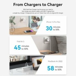 Wall Charger Vention FAKW0-EU 30 W USB-C Black