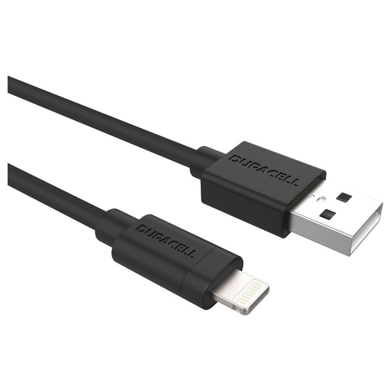 Lightning Cable DURACELL USB5022A Black 2 m (1 Unit)