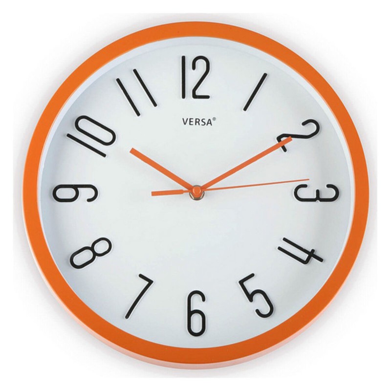 Wall Clock Versa Multicolour Orange Plastic Fusion 4,6 x 30 x 30 cm