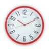 Wall Clock Red Plastic (Ø 30 cm)