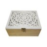 Decorative box Versa 23,5 x 9,5 x 23,5 cm MDF Wood