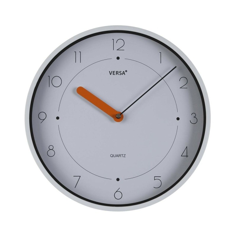 Wall Clock Versa White Plastic Quartz 4 x 30 x 30 cm