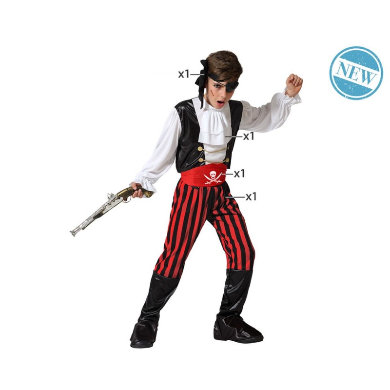 Costume for Children Multicolour Pirates Pirate 7-9 Years