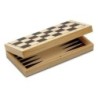 Set of 3 Board Games Cayro 648 Wood 29 x 29 cm 3-in-1 Chess Backgamon Ladies