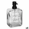 Soap Dispenser Pure Soap Crystal Black Plastic 570 ml (6 Units)