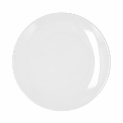 Flat plate Bidasoa Glacial Coupe Ceramic White (27 cm) (Pack 4x)