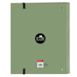 Ring binder Minnie Mouse Mint shadow Military green (27 x 32 x 3.5 cm)