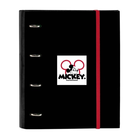 Ring binder Mickey Mouse Clubhouse Mickey mood Red Black (27 x 32 x 3.5 cm)