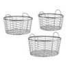 Set of Baskets Silver Metal 40 x 18 x 40 cm (3 pcs)