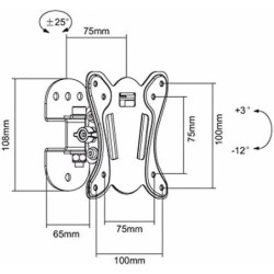 TV Mount MacLean MC-670 27" 13" 20 kg