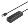 4-Port USB Hub Unitek Y-3089 Black