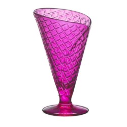 Ice Cream and Milk Shake Glass Gelato Fuchsia Glass 210 ml (6 Units)