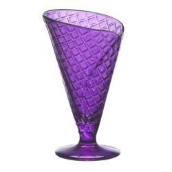 Ice Cream and Milk Shake Glass Gelato Violet Glass 210 ml (6 Units)