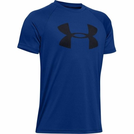 Children’s Short Sleeve T-Shirt Under Armour Tech Big Logo Navy Blue