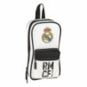 Backpack Pencil Case Real Madrid C.F. White Black 12 x 23 x 5 cm