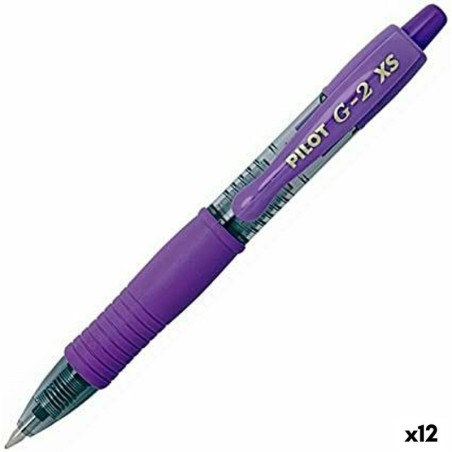 Roller Pen Pilot G-2 XS Retractable Violet 0,4 mm (12 Units)