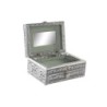 Jewelry box DKD Home Decor 17,5 x 13 x 8 cm Silver Wood Aluminium Green