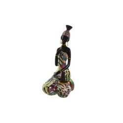 Decorative Figure Home ESPRIT Multicolour African Woman 9 x 7 x 16,5 cm (2 Units)