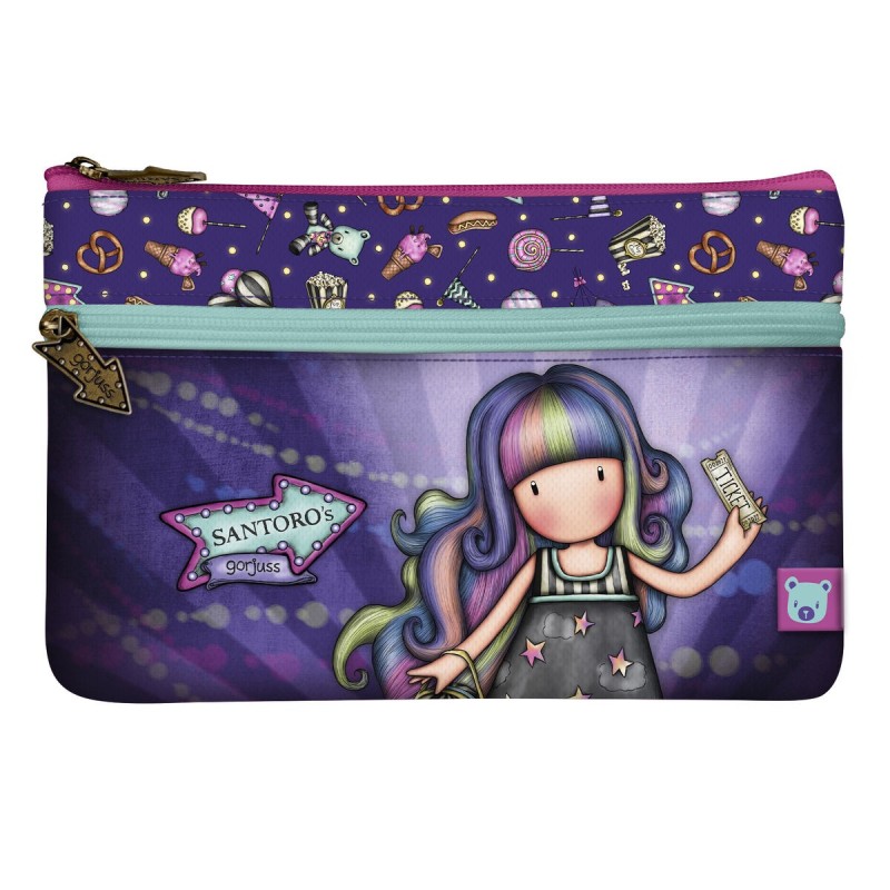 School Case Gorjuss Up and away Purple (23.4 x 15.5 x 1.5 cm)