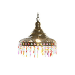 Ceiling Light DKD Home Decor 37 x 37 x 38 cm Golden Metal Multicolour 50 W