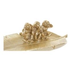 Centerpiece DKD Home Decor Golden Tropical Monkeys 27,7 x 13,4 x 6,5 cm