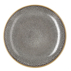 Flat Plate Ariane Jaguar Freckles Brown Ceramic 27 cm (6 Units)