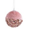 Christmas Baubles Pink Golden Polyfoam Fabric 8 x 8 x 8 cm (6 Units)