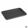 Baking tray Grey Metal 25,3 x 2 x 37 cm (12 Units)