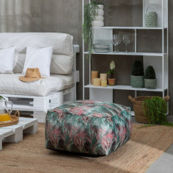 Pouffe Feathers Polyester 60 x 60 x 30 cm