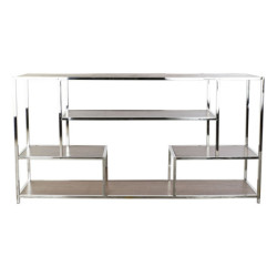 Console DKD Home Decor 190 x 40 x 96 cm Silver Steel Plastic MDF Wood