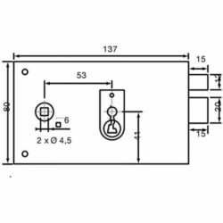 Lock Yale YAH37D  19,5 x 7 x 14 cm White Steel Doors