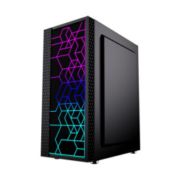 ATX Semi-tower Box GEMBIRD Fornax 2500 ARGB Black Multicolour