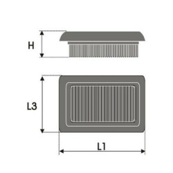 Air filter Green Filters P455670