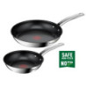 Set of Frying Pans Tefal B817S255 Steel Stainless steel 2 Pieces 2 Units Ø 20 cm Ø 26 cm