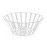 Fruit Bowl Versa White Steel (25 x 10 x 25 cm)