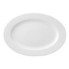 Flat plate Ariane Prime Oval Ceramic White (22 x 20 cm) (12 Units)