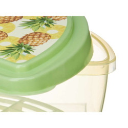 Lunch box Fruit Pineapple Kiwi Plastic 23 x 8 x 13 cm (24 Units)