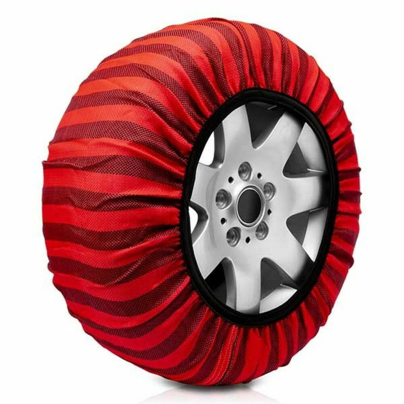 Car Snow Chains Classic Red Textile Size 58