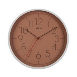 Wall Clock Versa Terracotta Plastic (4,3 x 30,5 x 30,5 cm)