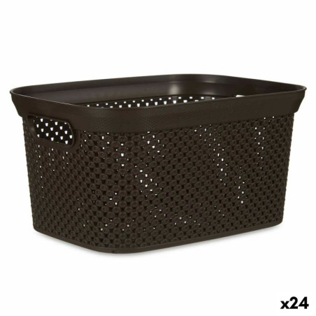 Basket Brown Plastic 5 L Organiser (24 Units)